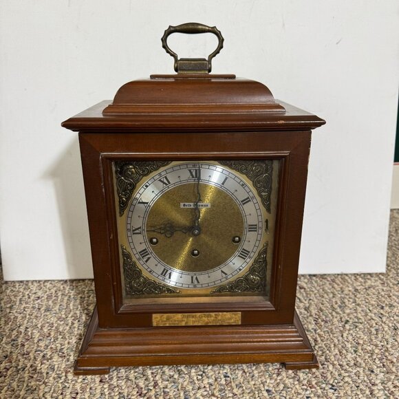 Vintage 1978 Jerome C. Ore Seth Thomas  Clock  Brass Movement & Roman Numerals - Picture 1 of 10